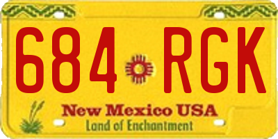 NM license plate 684RGK