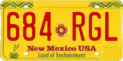 NM license plate 684RGL