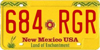 NM license plate 684RGR