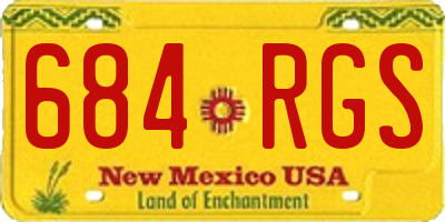 NM license plate 684RGS