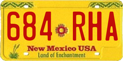 NM license plate 684RHA