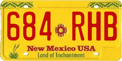 NM license plate 684RHB