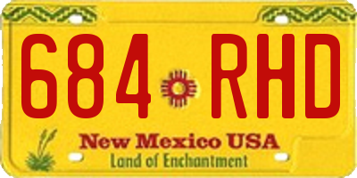 NM license plate 684RHD