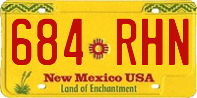 NM license plate 684RHN