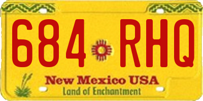 NM license plate 684RHQ