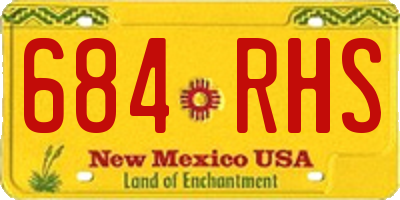 NM license plate 684RHS