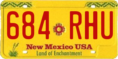 NM license plate 684RHU