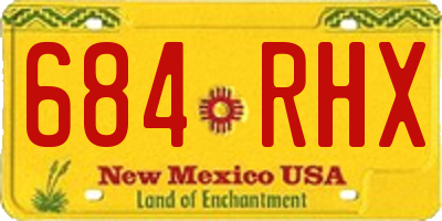 NM license plate 684RHX
