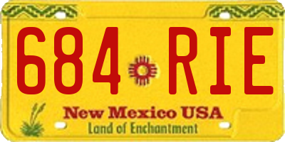 NM license plate 684RIE