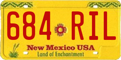 NM license plate 684RIL