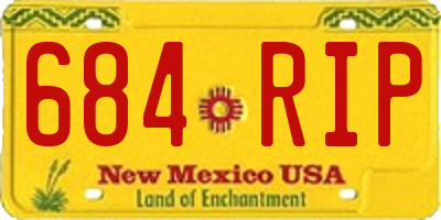 NM license plate 684RIP