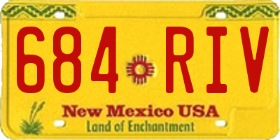 NM license plate 684RIV