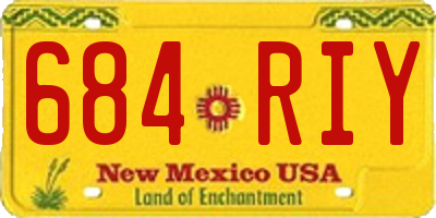 NM license plate 684RIY