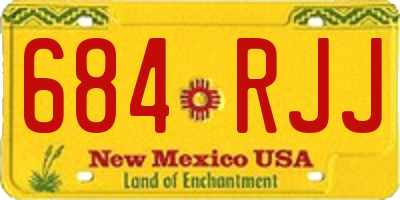 NM license plate 684RJJ