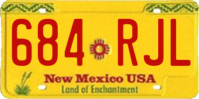 NM license plate 684RJL