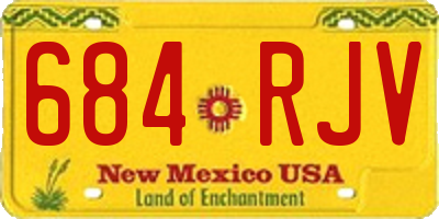 NM license plate 684RJV