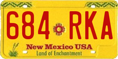 NM license plate 684RKA