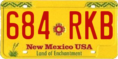 NM license plate 684RKB