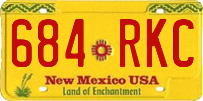 NM license plate 684RKC