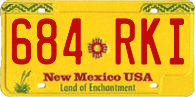 NM license plate 684RKI