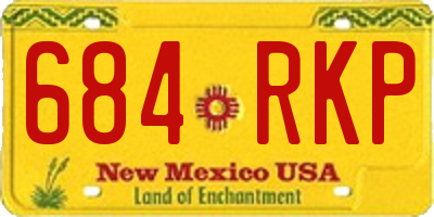 NM license plate 684RKP