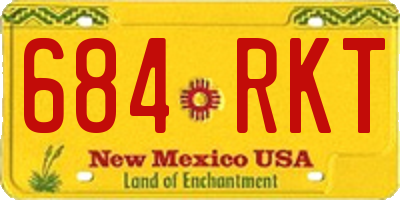 NM license plate 684RKT