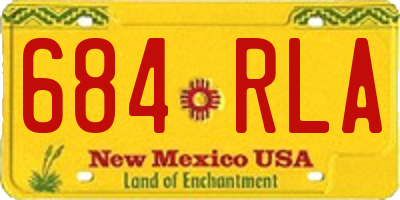 NM license plate 684RLA