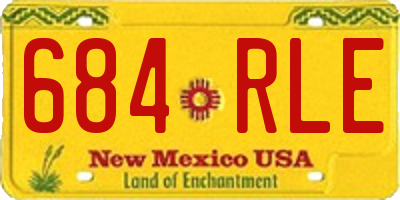 NM license plate 684RLE