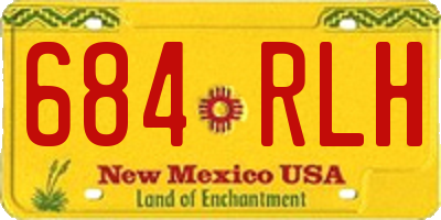 NM license plate 684RLH