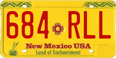 NM license plate 684RLL