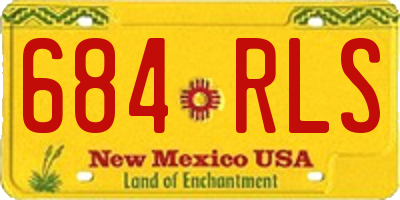 NM license plate 684RLS