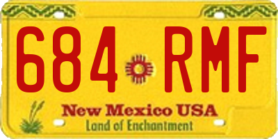 NM license plate 684RMF