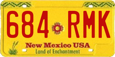 NM license plate 684RMK