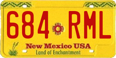 NM license plate 684RML