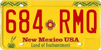 NM license plate 684RMQ