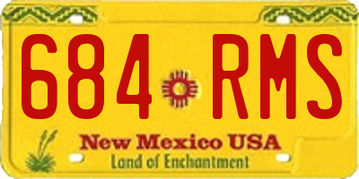 NM license plate 684RMS
