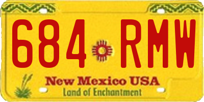 NM license plate 684RMW