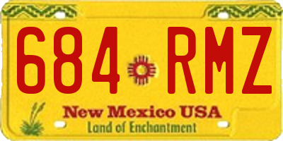 NM license plate 684RMZ