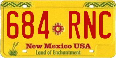 NM license plate 684RNC