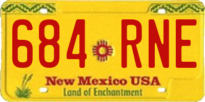 NM license plate 684RNE
