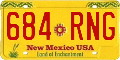 NM license plate 684RNG