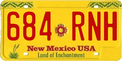 NM license plate 684RNH