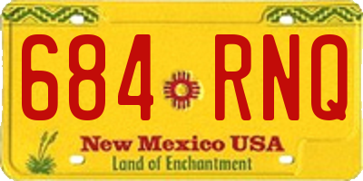 NM license plate 684RNQ