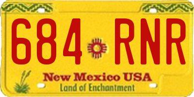 NM license plate 684RNR