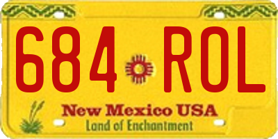 NM license plate 684ROL