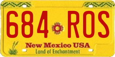 NM license plate 684ROS