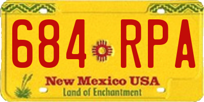NM license plate 684RPA
