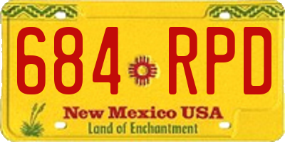 NM license plate 684RPD