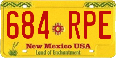 NM license plate 684RPE