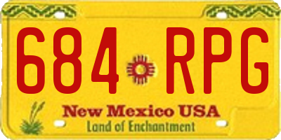 NM license plate 684RPG